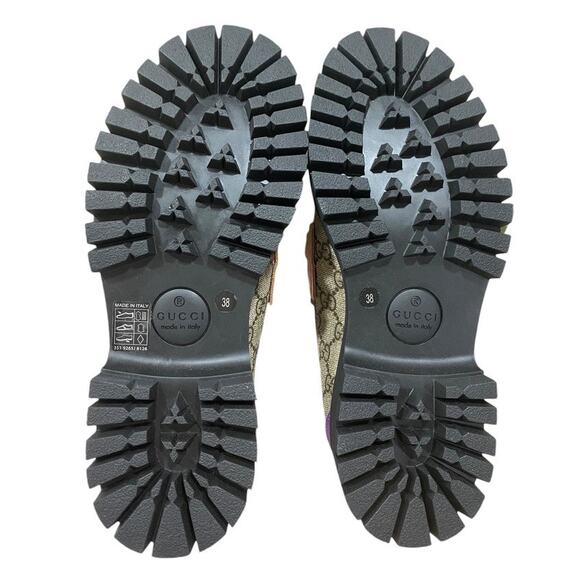 Gucci GG Lug Sole Horsebit Loafer Harald Logo Multicolor Color Block 8 - Picture 4 of 7